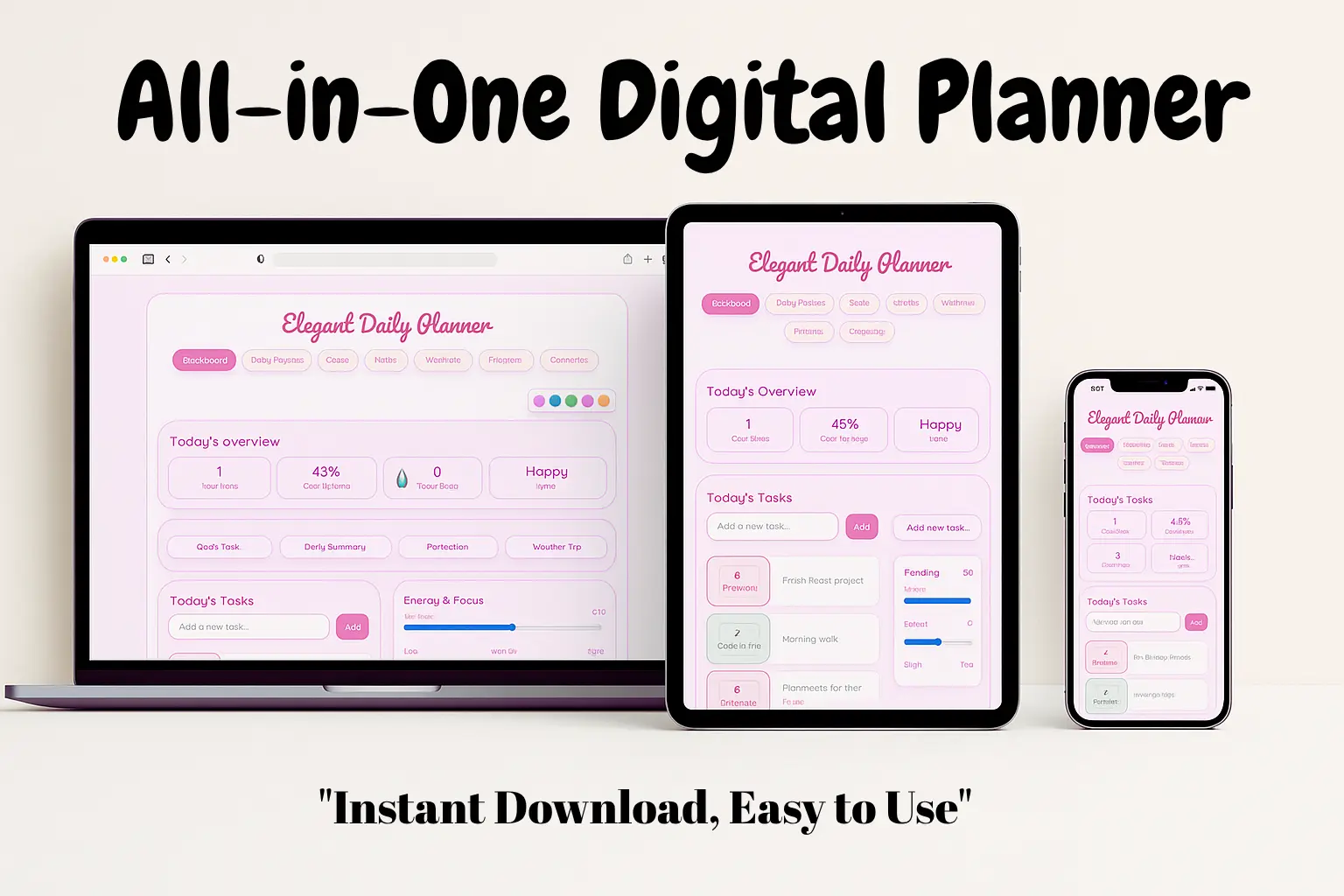 Elegant Daily Planner – Innovative Digital Planner